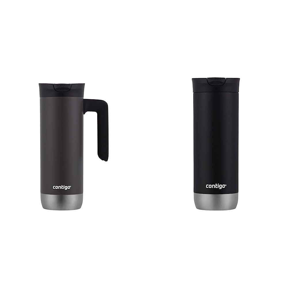 Stainless Steel Travel Mug with Handle and Leak-Proof Lid V900