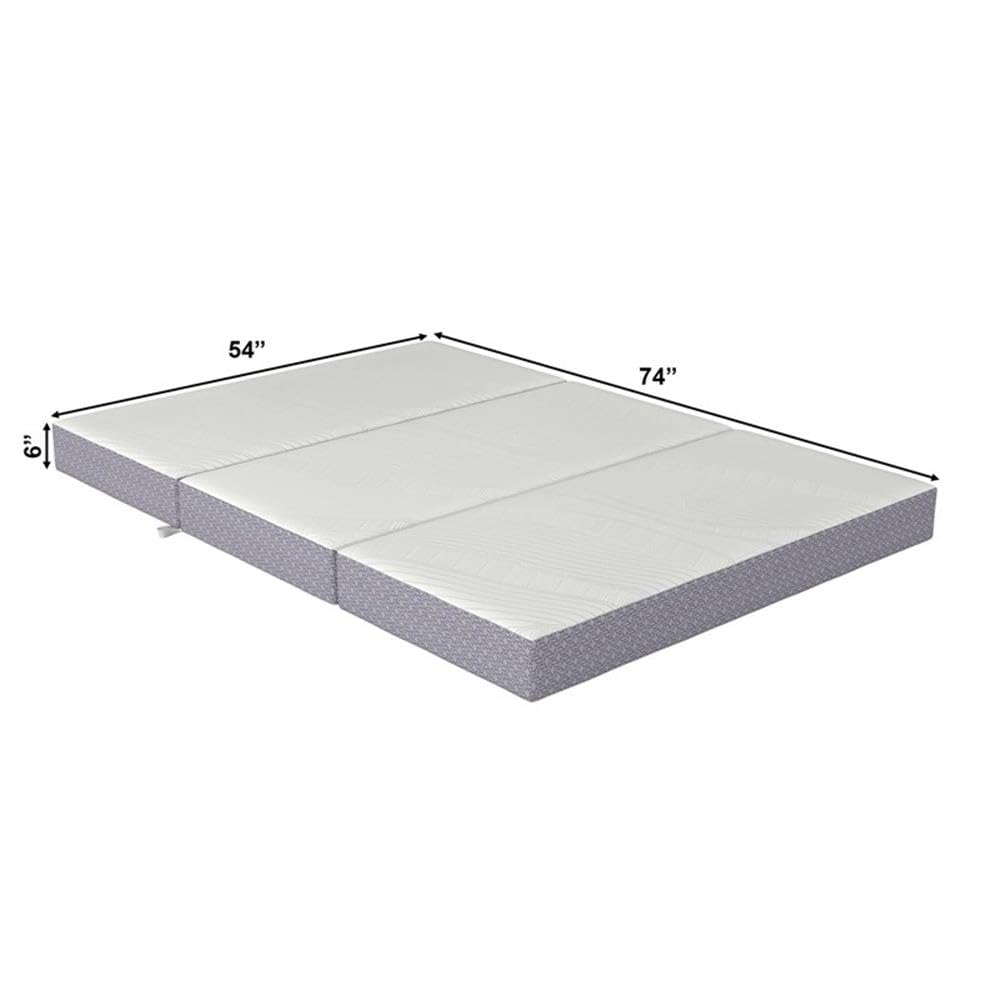 Full 6" Folding Memory Foam Mattress, Gray Knit Cover, Tri-Fold B46225