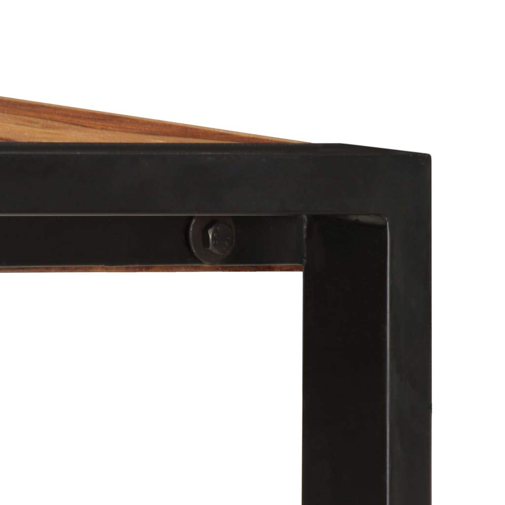 Industrial Dining Table Metal Frame 63"x31.5"x29.5" Solid Sheesham Wood T537102