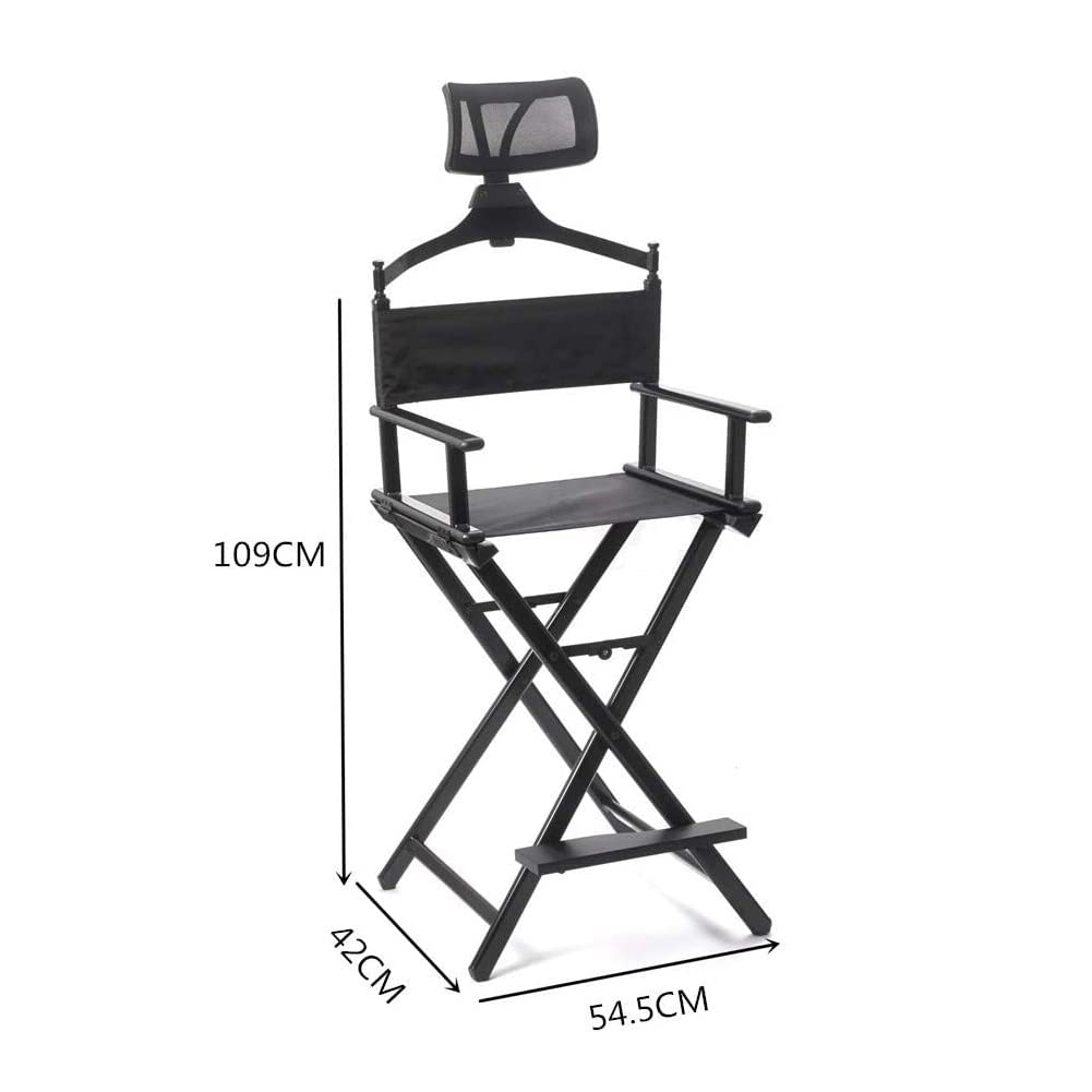 Folding Aluminum Makeup Artist Chair with Headrest L3700