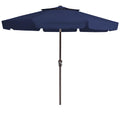 9ft 2-Tier Patio Umbrella, Crank Tilt, Navy Blue T207