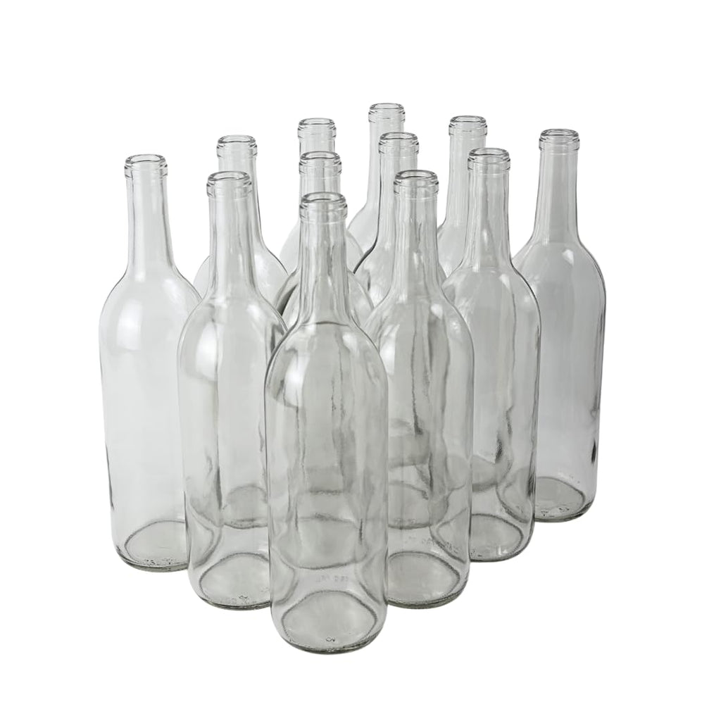 750ml Clear Glass Wine Bottles 12-Bottle Case I233431