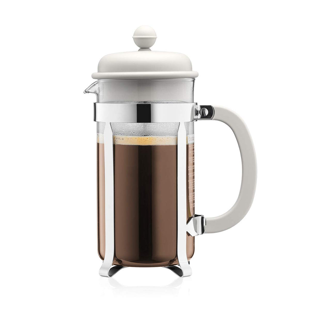 White 8 Cup Glass Coffee Maker F243