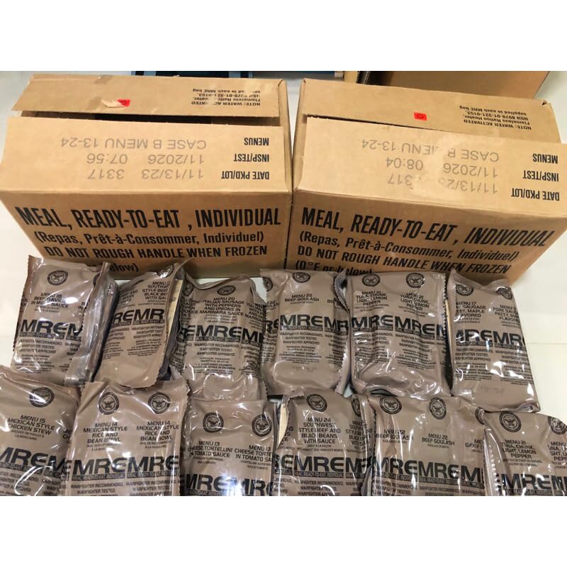 Military Meals Ready to Eat 24 Full Food Packs Rations Z426575