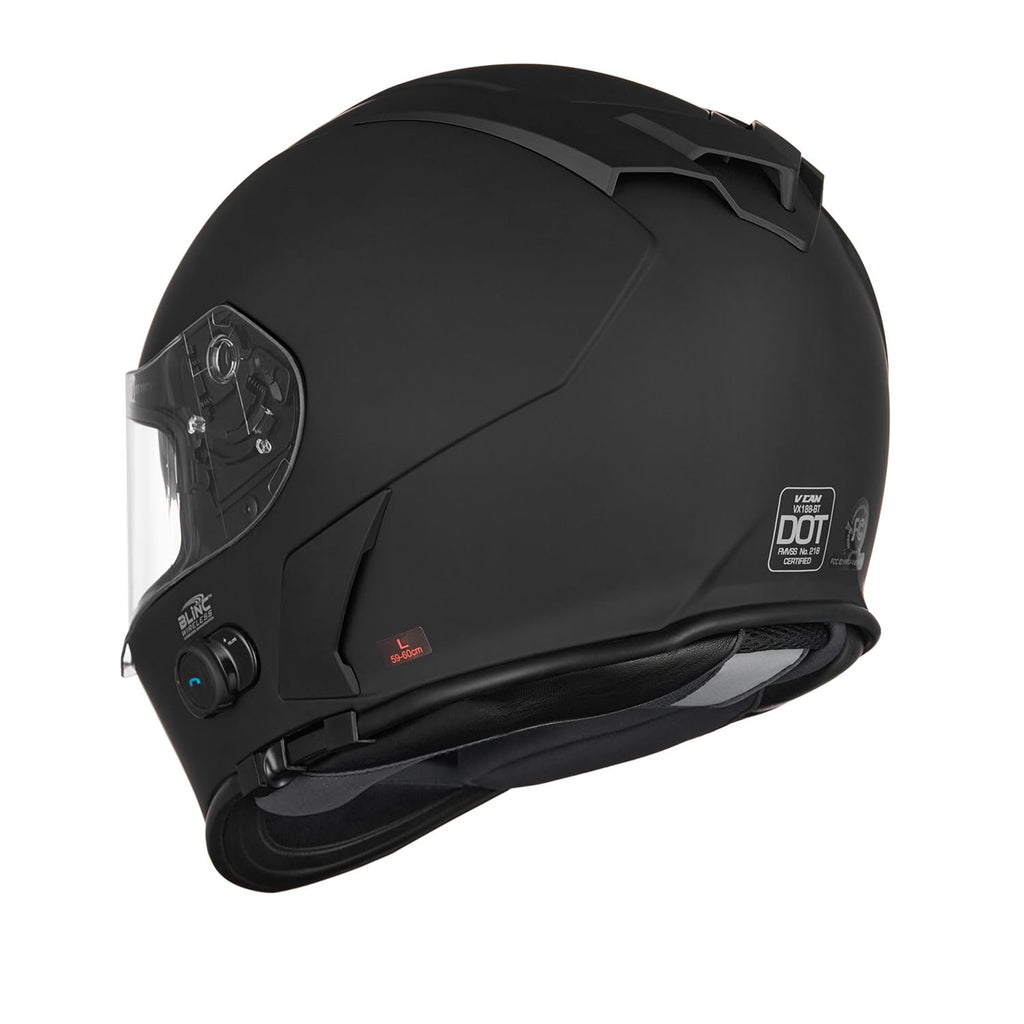 Bluetooth Integrated Full Face Motorcycle Helmet with Dual Visor T5324