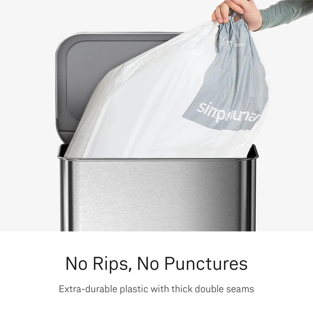 60 Count White Drawstring Trash Bags V278