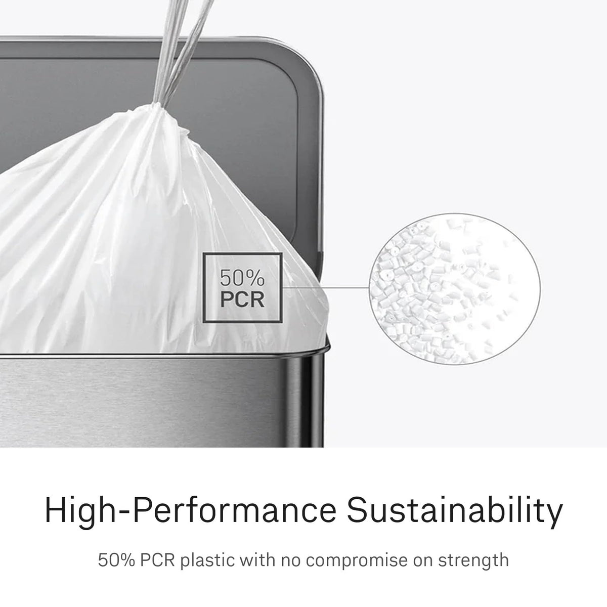 60 Count White Drawstring Trash Bags V278