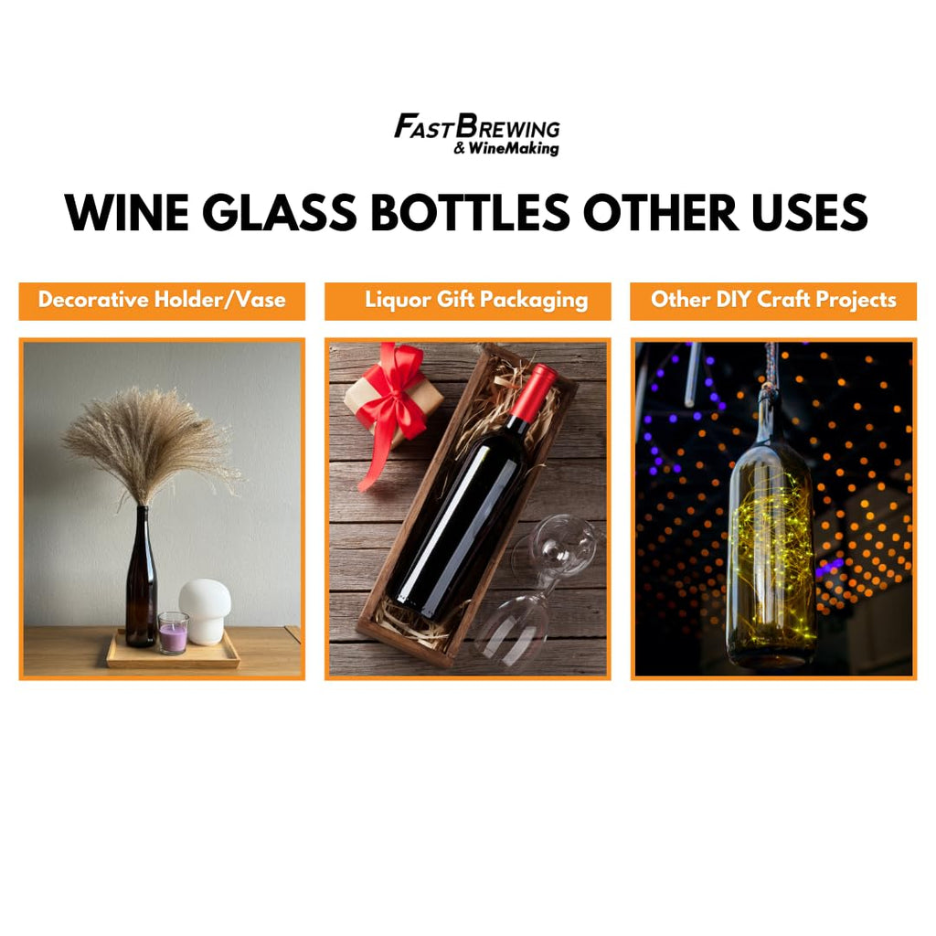 750ml Clear Glass Wine Bottles 12-Bottle Case I233431