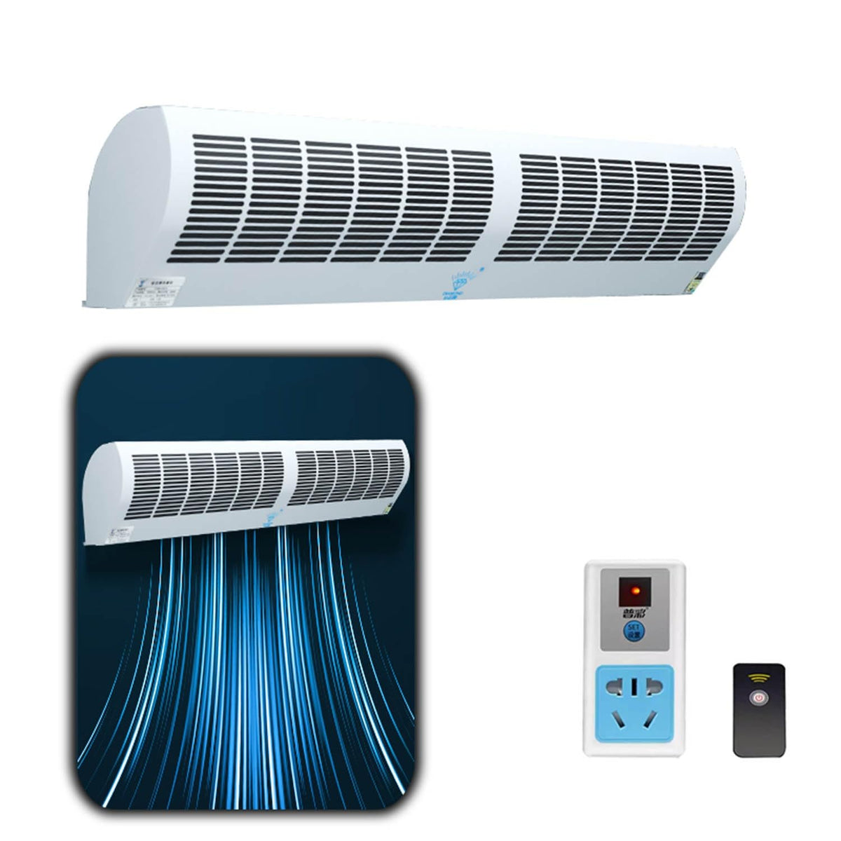 Over Door Air Curtain Fan with Remote Control 60cm V307