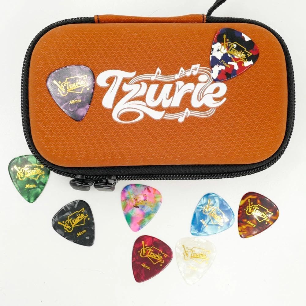 Guitar Pick Case Set with 9 Celluloid Guitar Picks O861