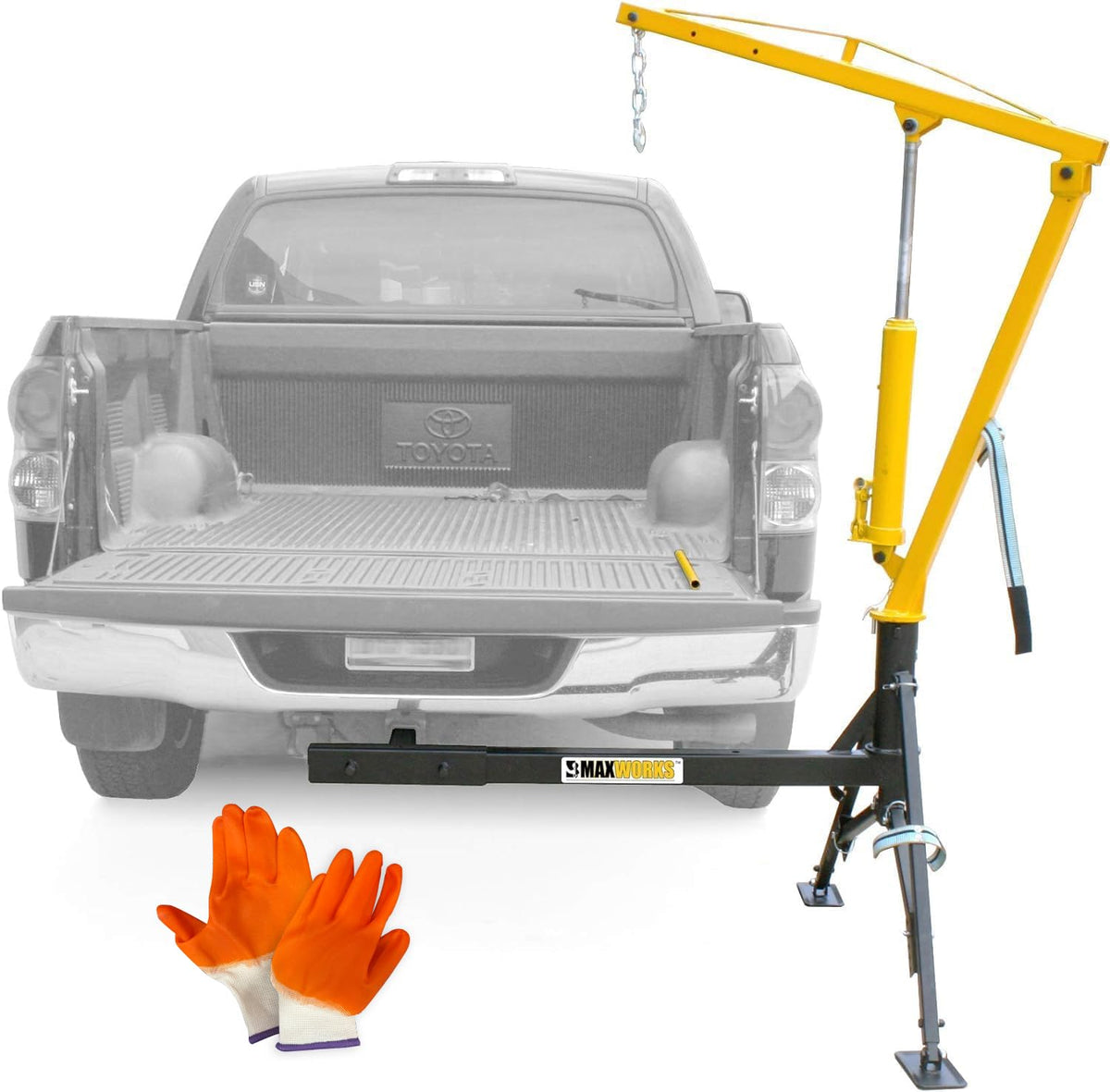 1000 lb Capacity Hydraulic Swivel Hitch Mount Truck Crane I579