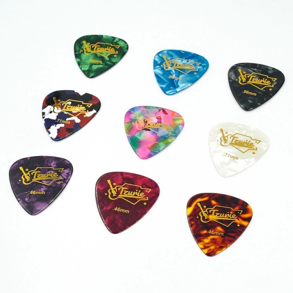 Guitar Pick Case Set with 9 Celluloid Guitar Picks O861