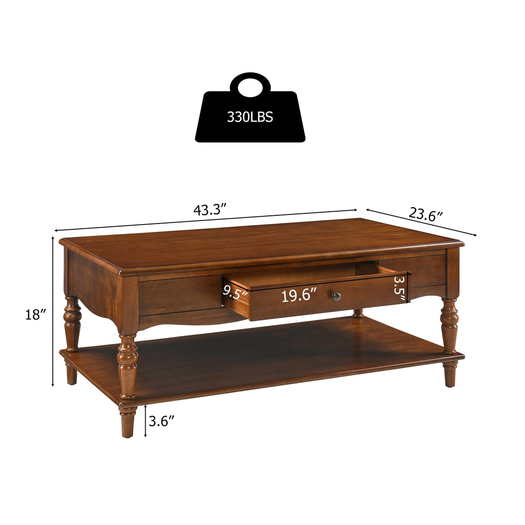 Rectangular Coffee Table and Two Square End Tables with Storage Drawer Z19844