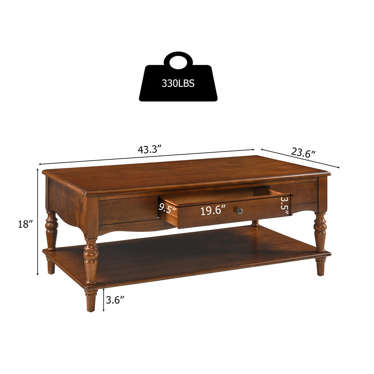 Rectangular Coffee Table and Two Square End Tables with Storage Drawer Z19844