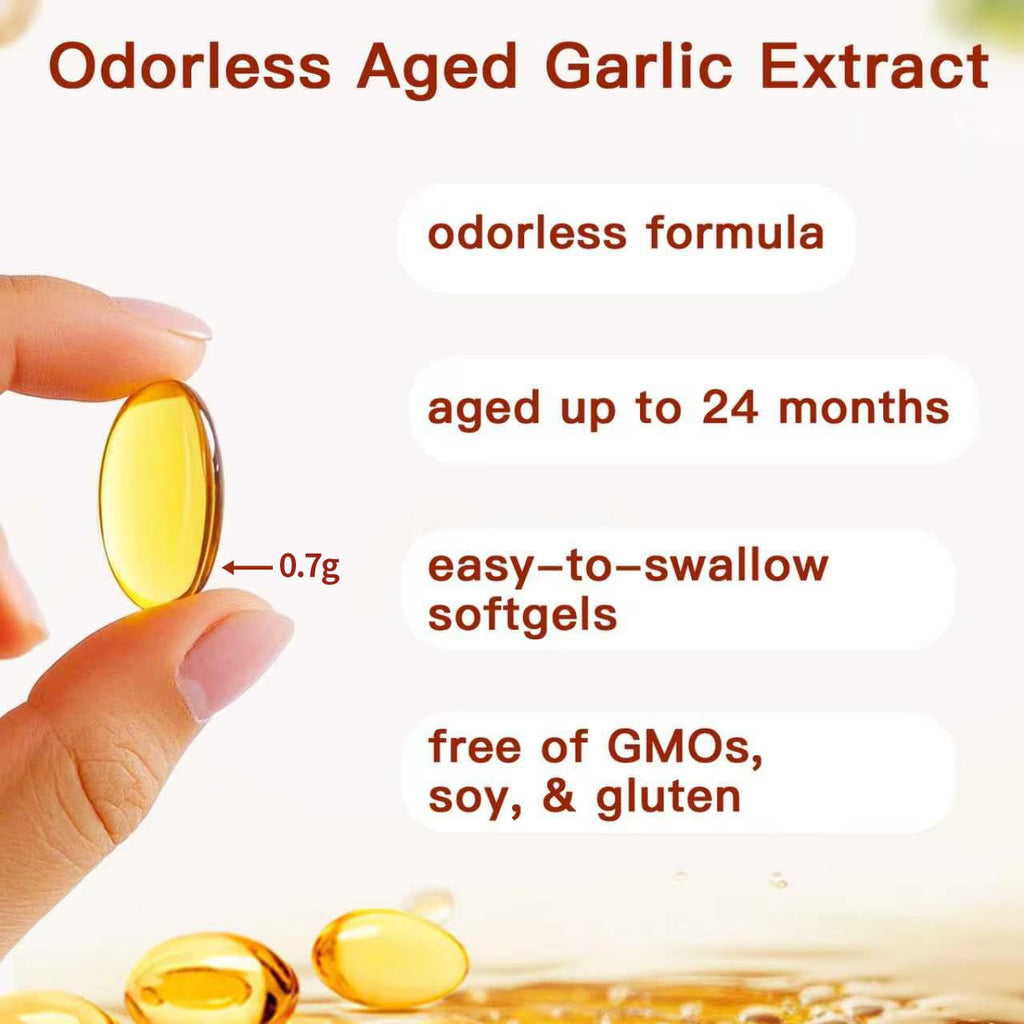 Odorless Organic Garlic Capsules 300 Count N5399