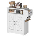 White Coffee Bar Cabinet with Storage K1953