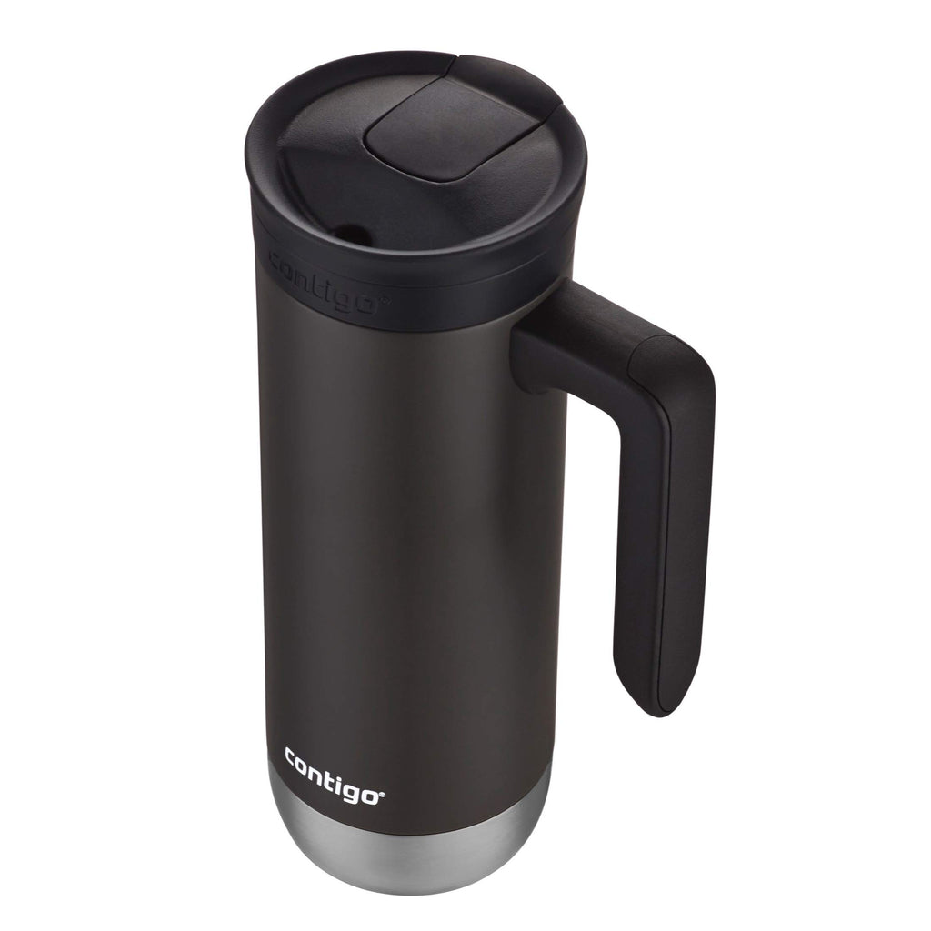 Stainless Steel Travel Mug with Handle and Leak-Proof Lid V900