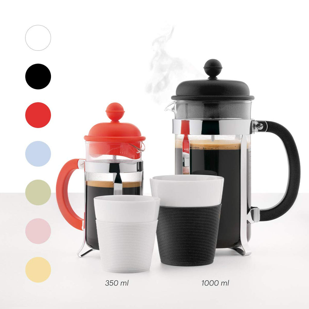 White 8 Cup Glass Coffee Maker F243