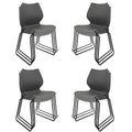 Grey Stacking Plastic Office Chairs Set of 12 R774570