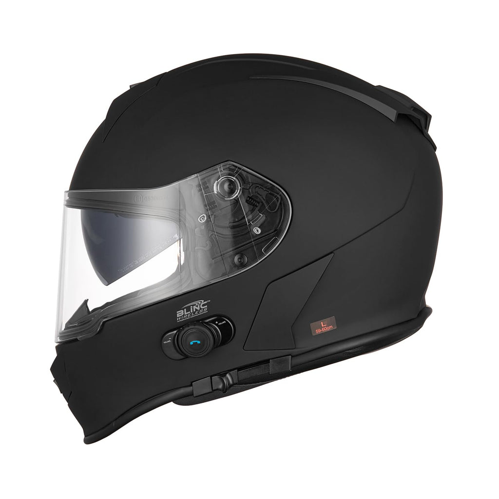 Bluetooth Integrated Full Face Motorcycle Helmet with Dual Visor T5324