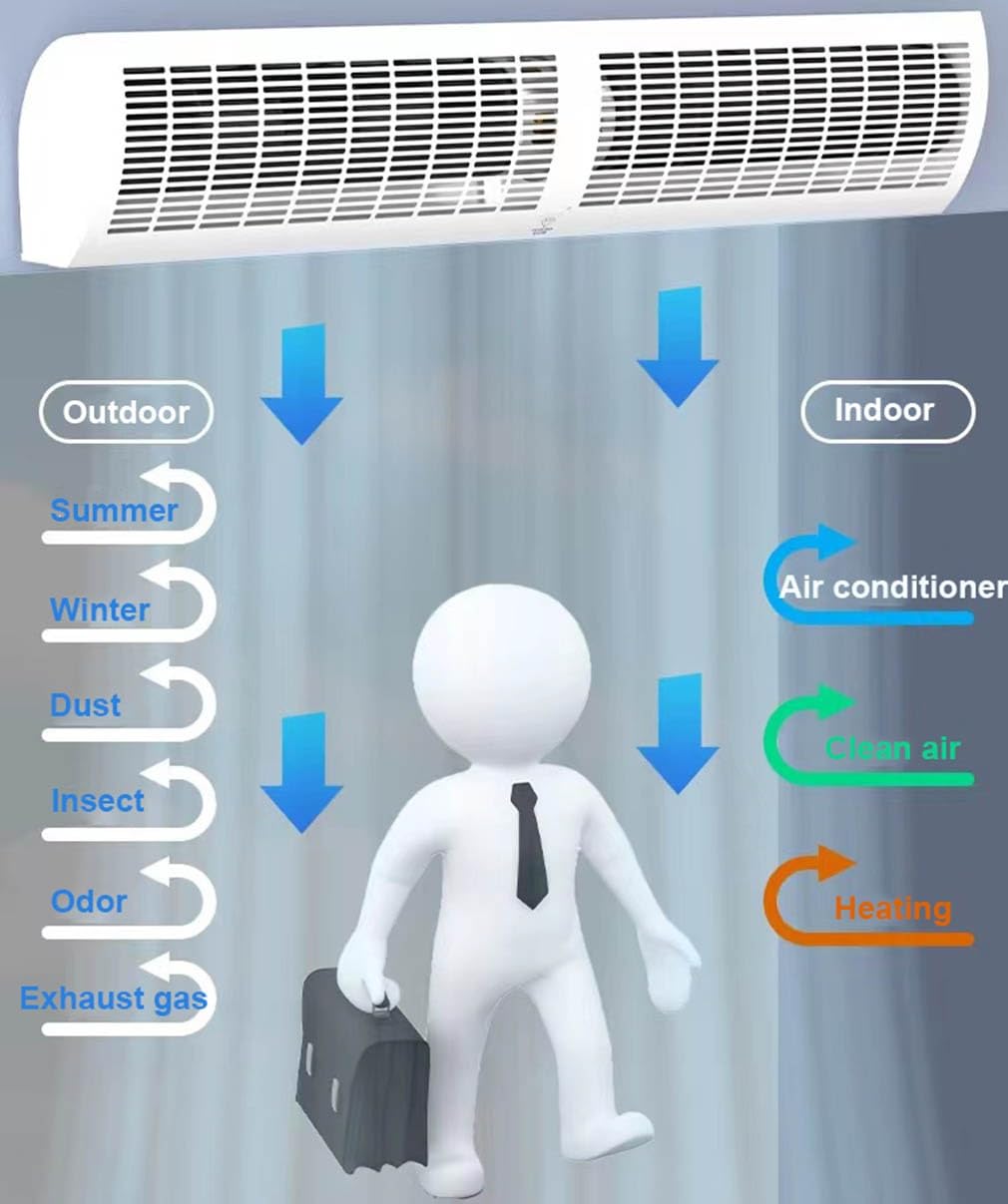 Over Door Air Curtain Fan with Remote Control 60cm V307