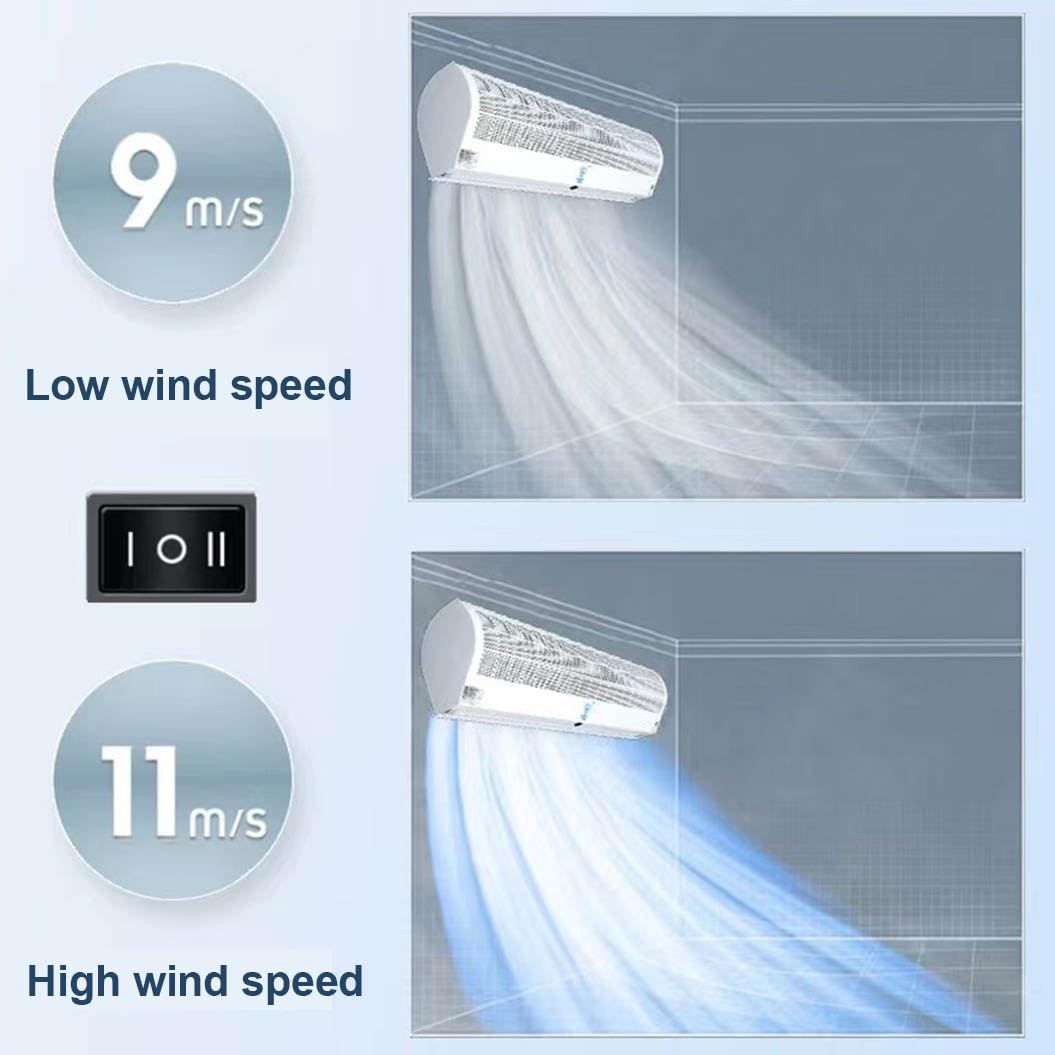 Over Door Air Curtain Fan with Remote Control 60cm V307