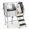 46 Inch Stainless Steel Dog Washing Station with Stair Z996