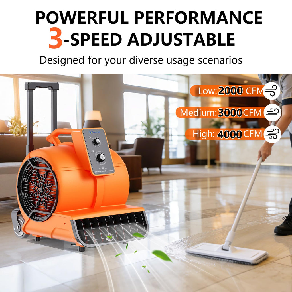 1 HP 4000 CFM Portable Air Mover S173