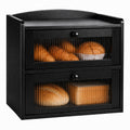 Wooden 2-Tier Bread Box with Window H88778