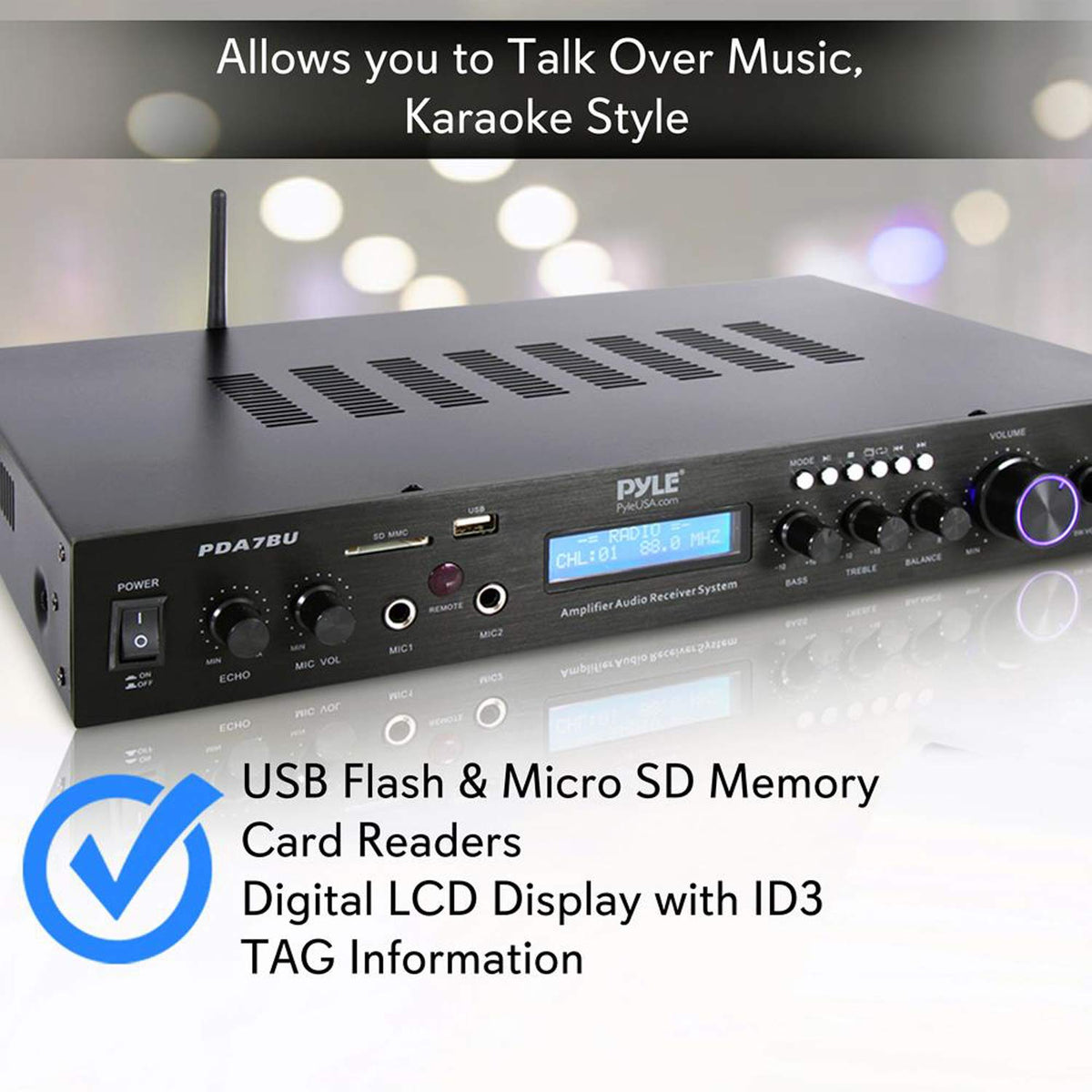 200 Watts 5 Channels Bluetooth Home Theater Amplifier U497945