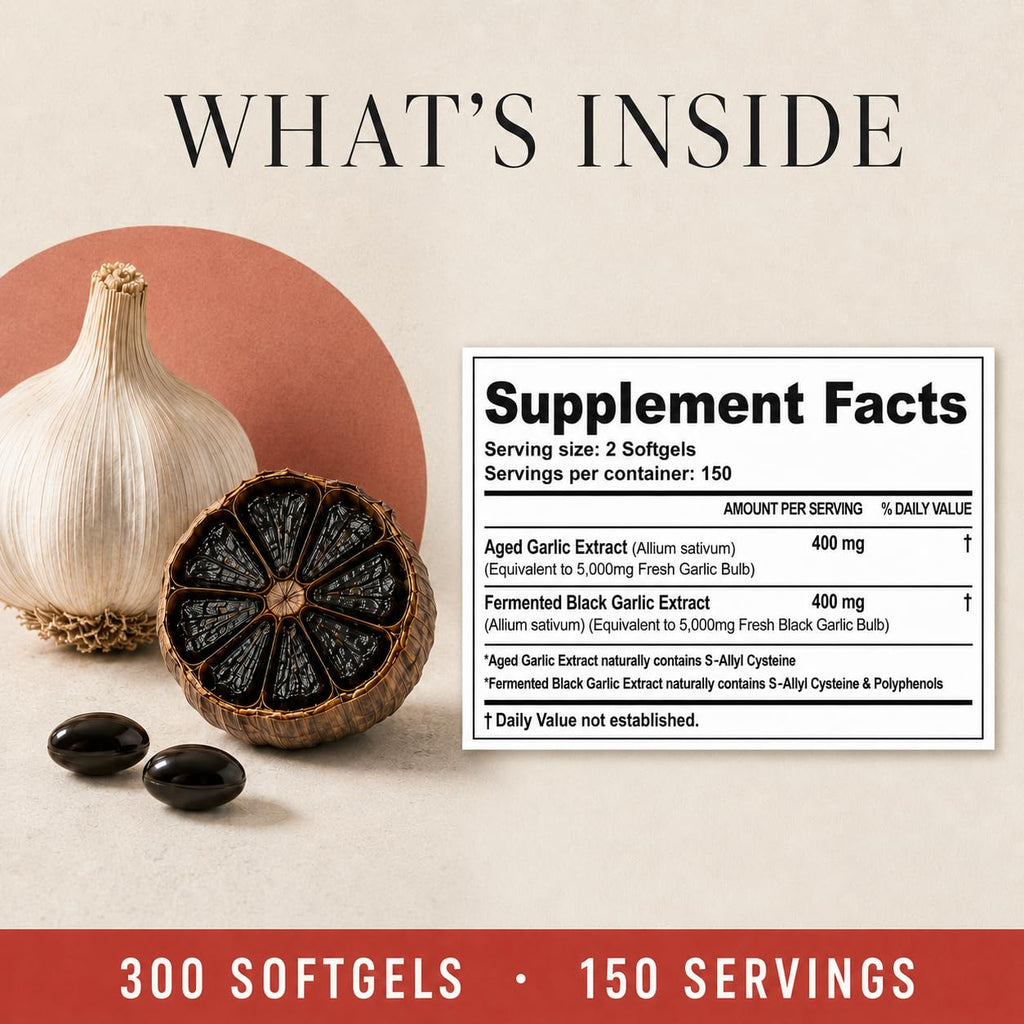 Aged Garlic Extract & Fermented Black Garlic Extract Softgels N6966
