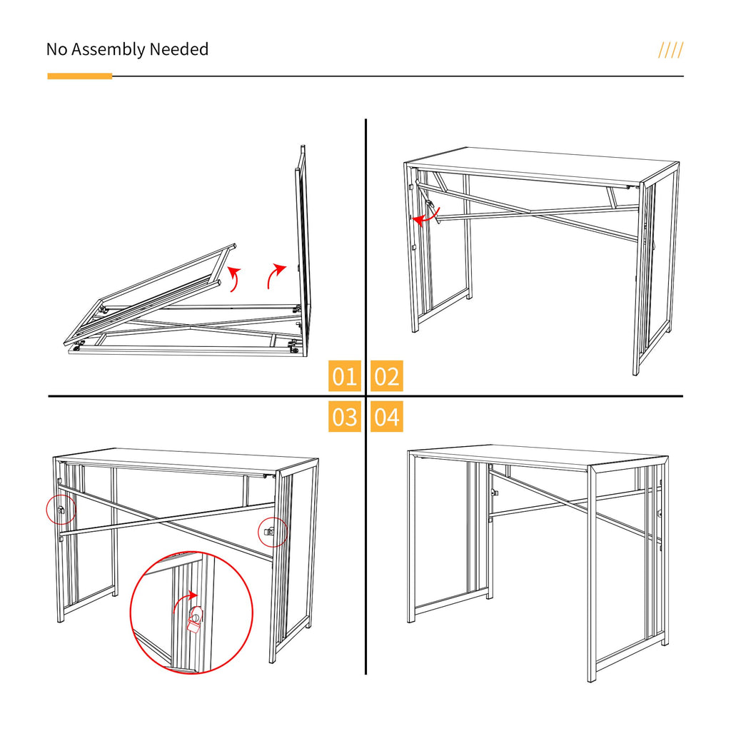 Folding Computer Desk 32 inch Black V264