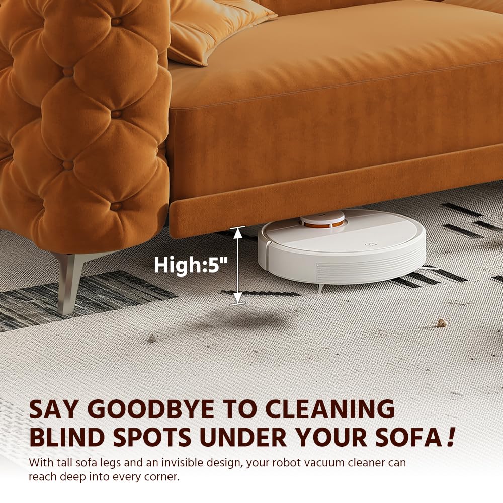 King Velvet Pull Out Sleeper Sofa with Ottoman O51269