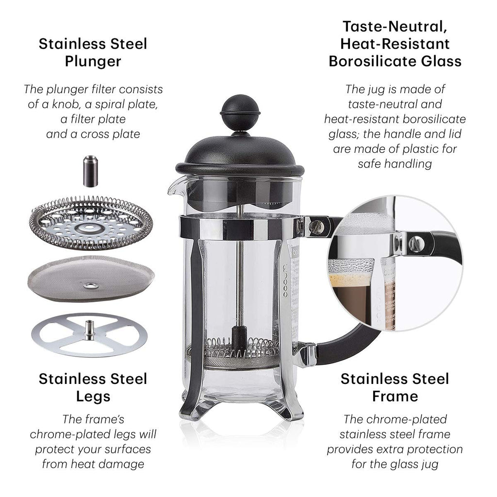 White 8 Cup Glass Coffee Maker F243