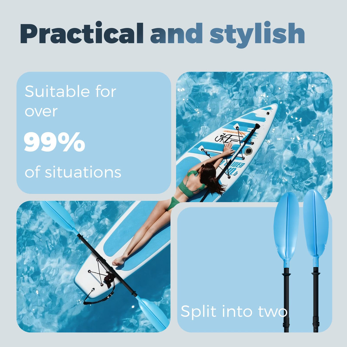 96 Inches Aluminum Alloy Kayak Paddle M850