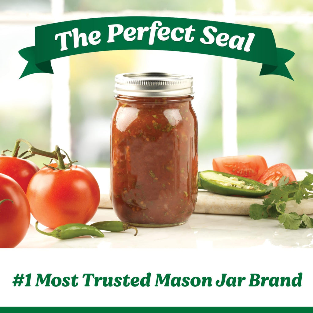 Regular Mouth Pint Glass Mason Jars, 16oz, 8-Count V57561