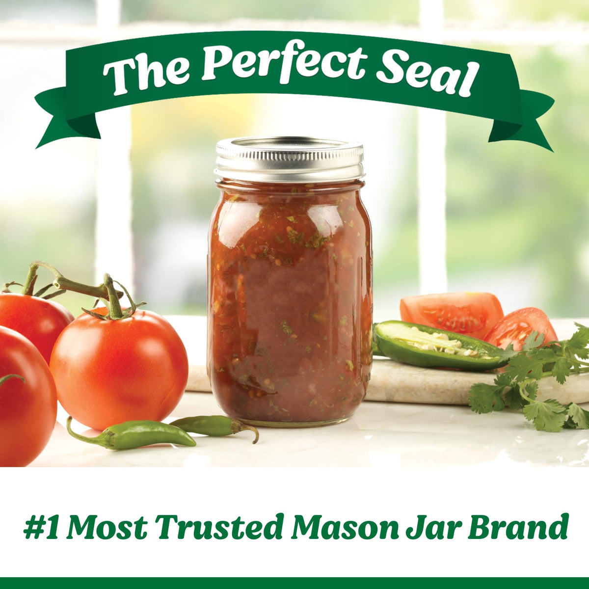 Regular Mouth Pint Glass Mason Jars, 16oz, 8-Count V57561