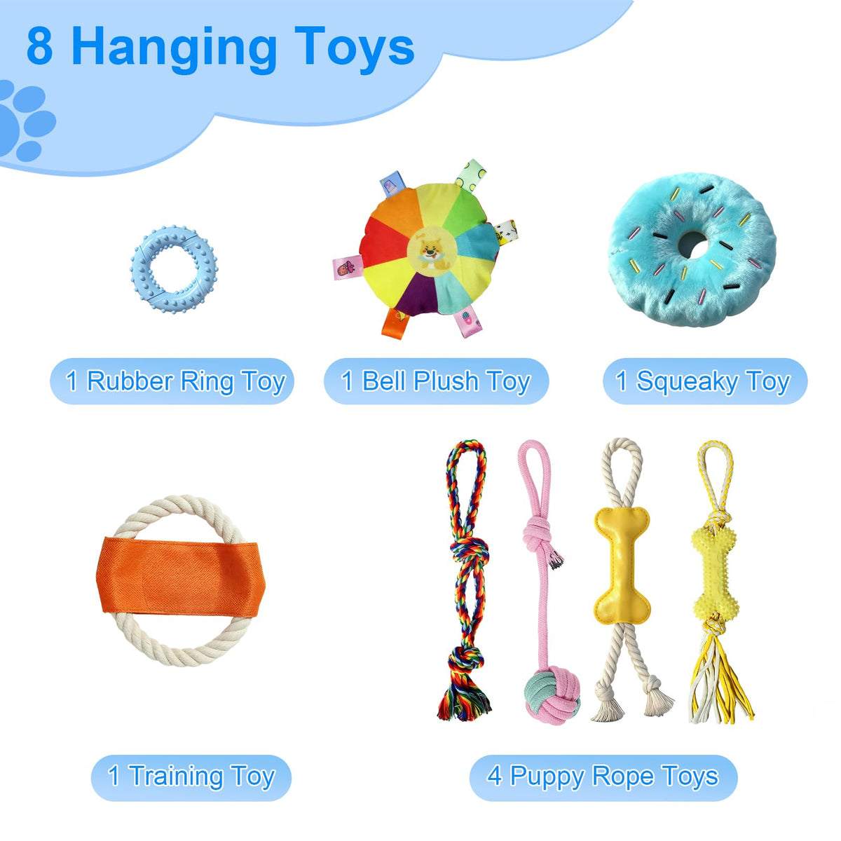 Puppy Play Gym with 8 Hanging Toys X6425