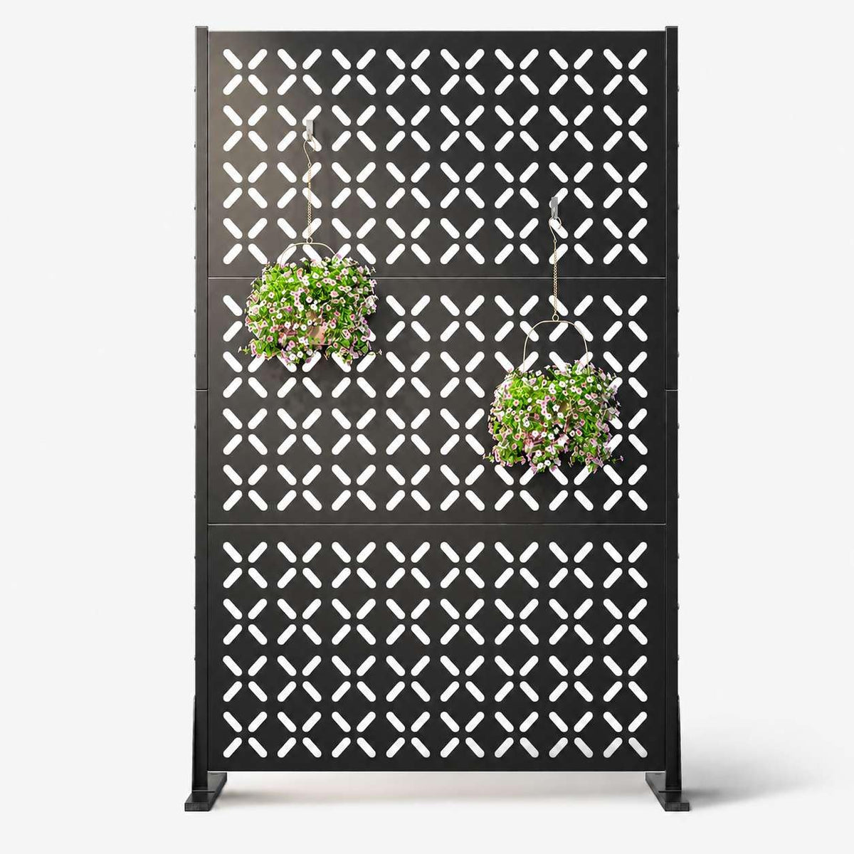 72" Decorative Metal Outdoor Privacy Fence Screen R947