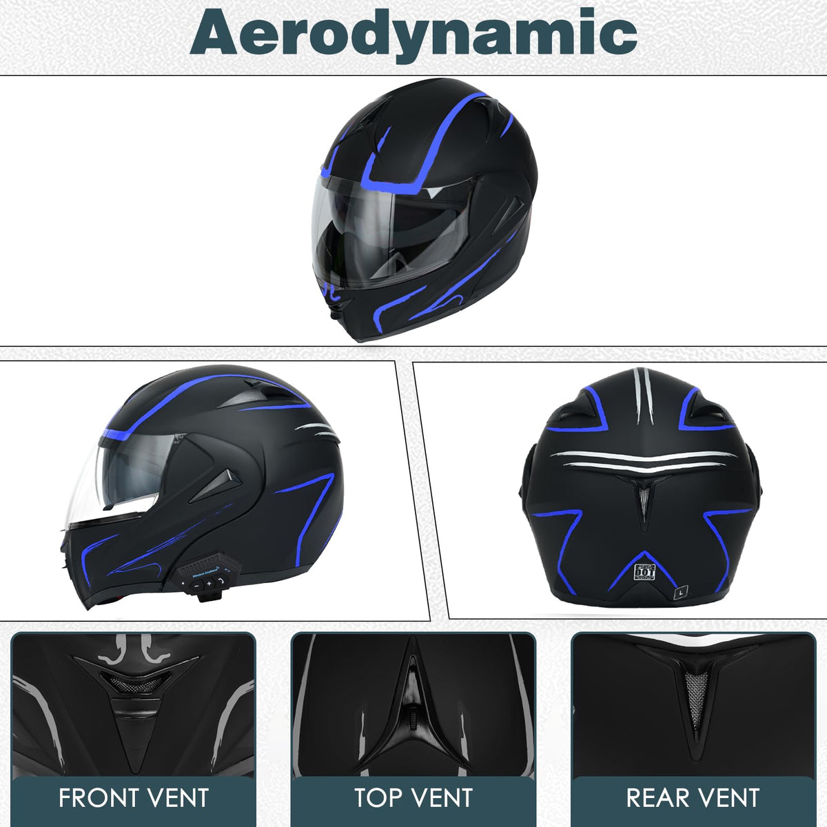 DOT Approved Bluetooth Modular Motorcycle Helmet R2599