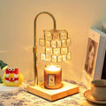 Candle Warmer Lamp with 2 Bulbs, Adjustable Dimmable Amber Glass Y719