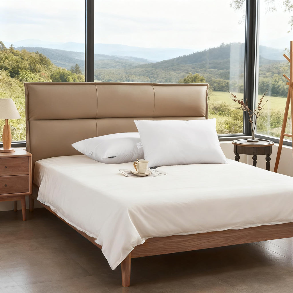 Feather and Down Pillows, 100% Organic Cotton Cover F5549