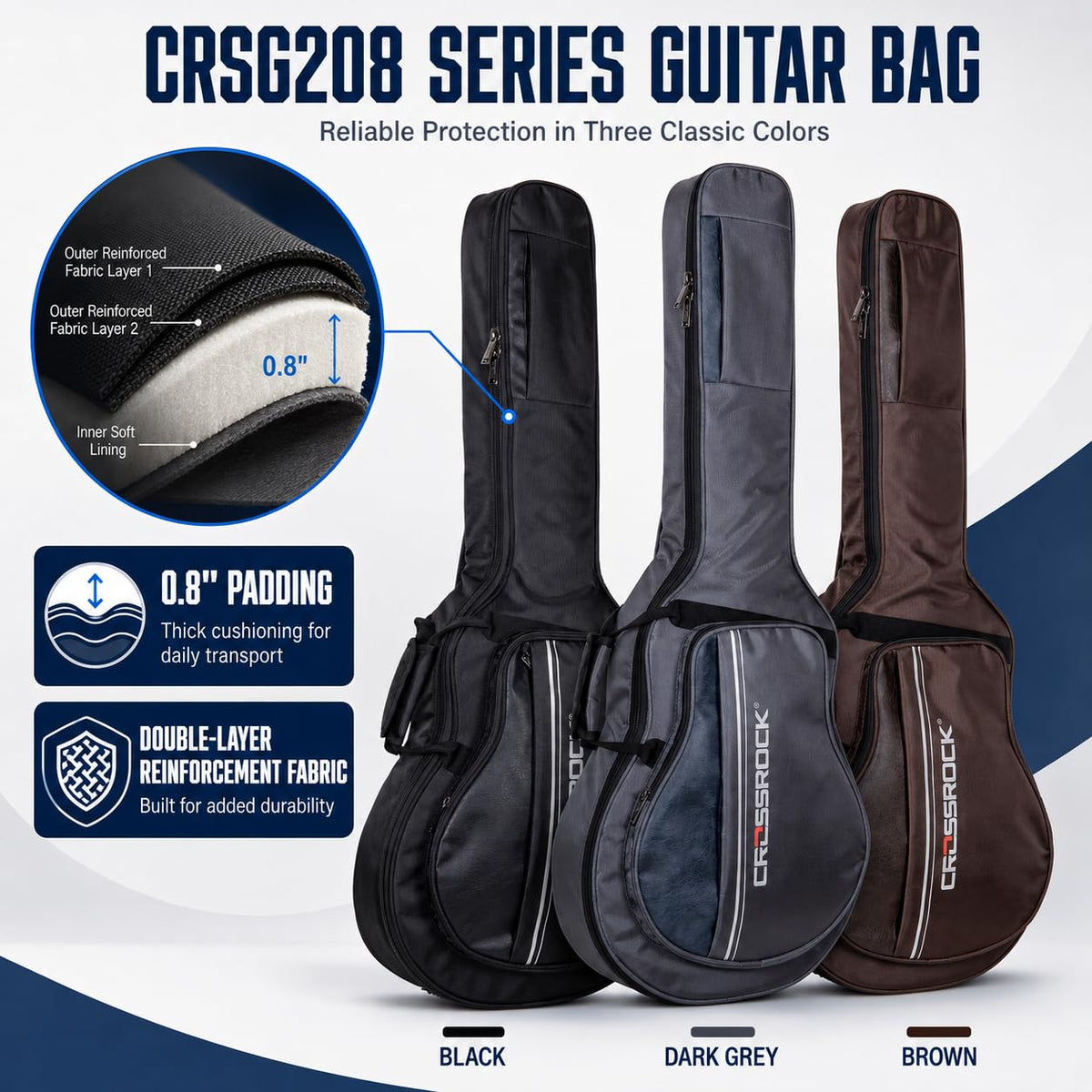 6-String Semi-Hollow Electric Guitar Gig Bag D5671
