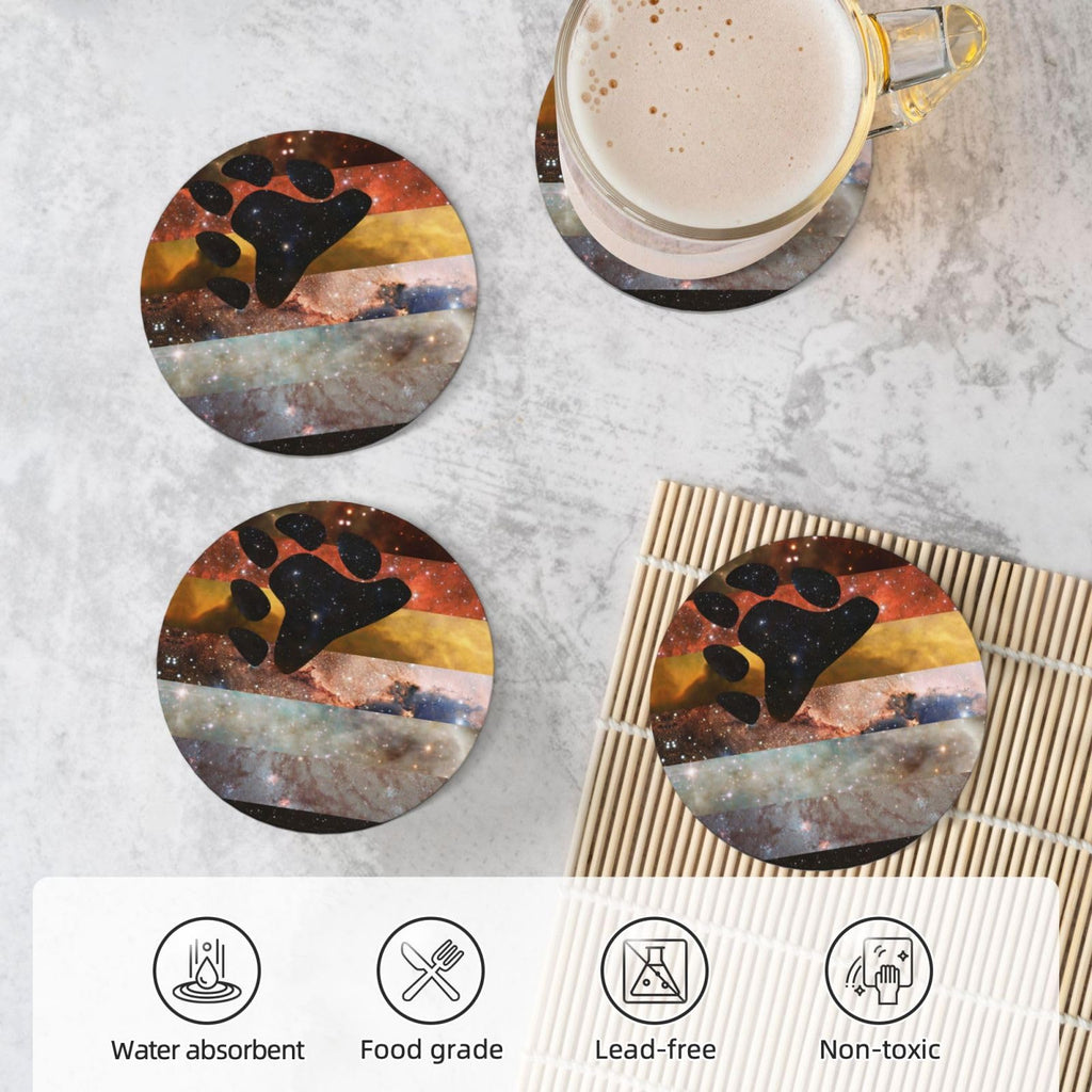 Ceramic Coaster Set Non-Slip Cork Base L853