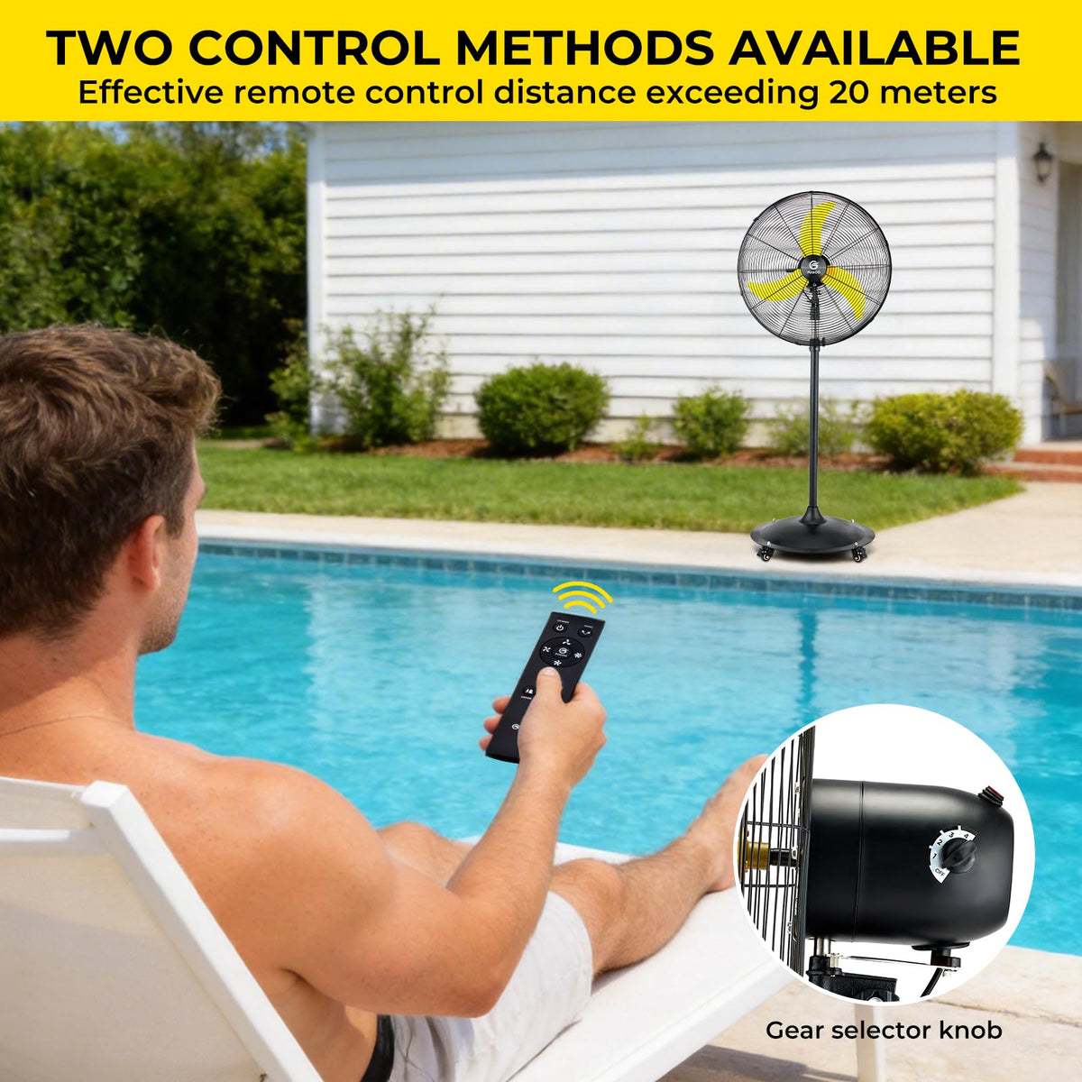 20" Outdoor Oscillating Pedestal Fan J78946