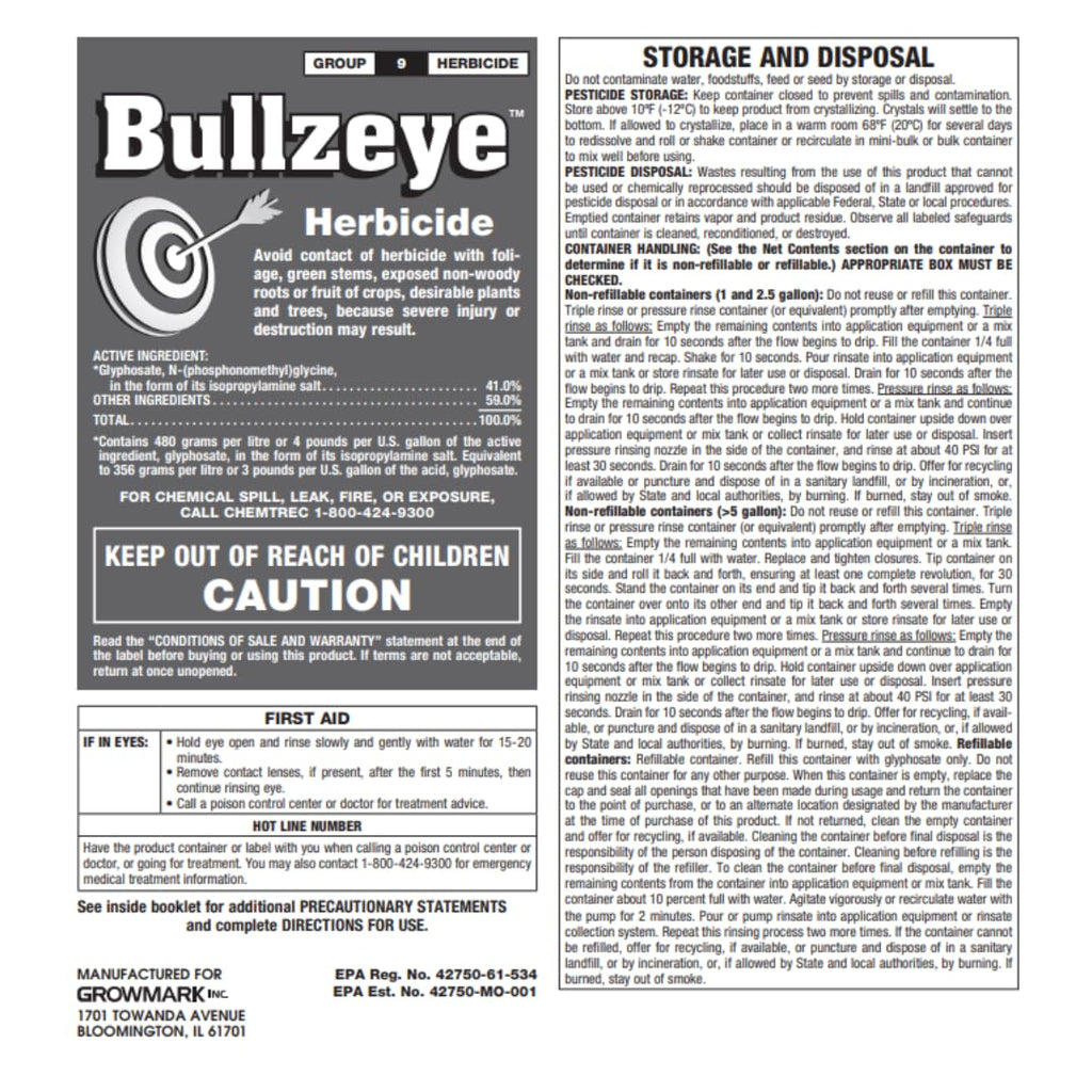 41% Glyphosate Herbicide 2.5 Gallon F736
