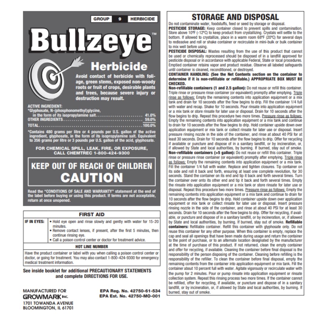 41% Glyphosate Herbicide 2.5 Gallon F736