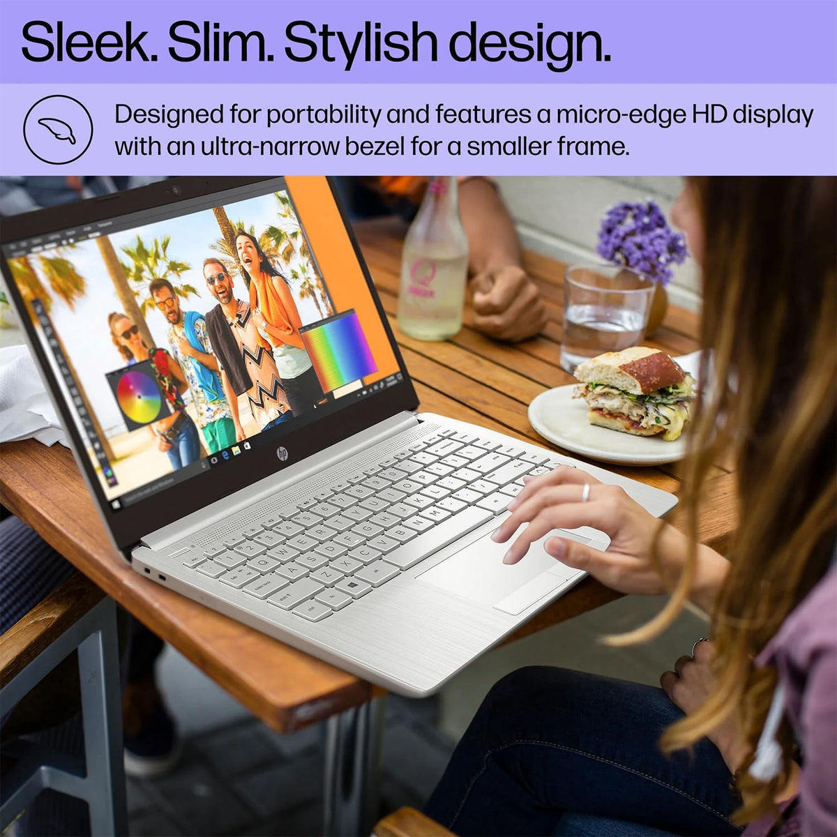 Silver 14" HD Display Intel Quad-Core Laptop H234874