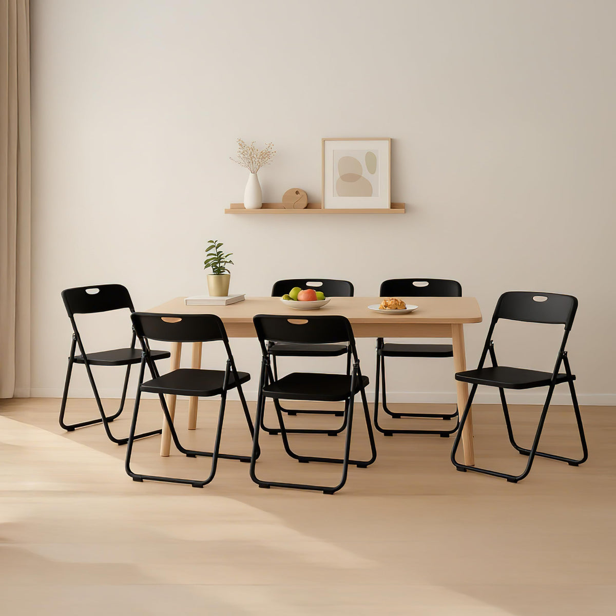 10 Pack Black Plastic Folding Chairs G32938
