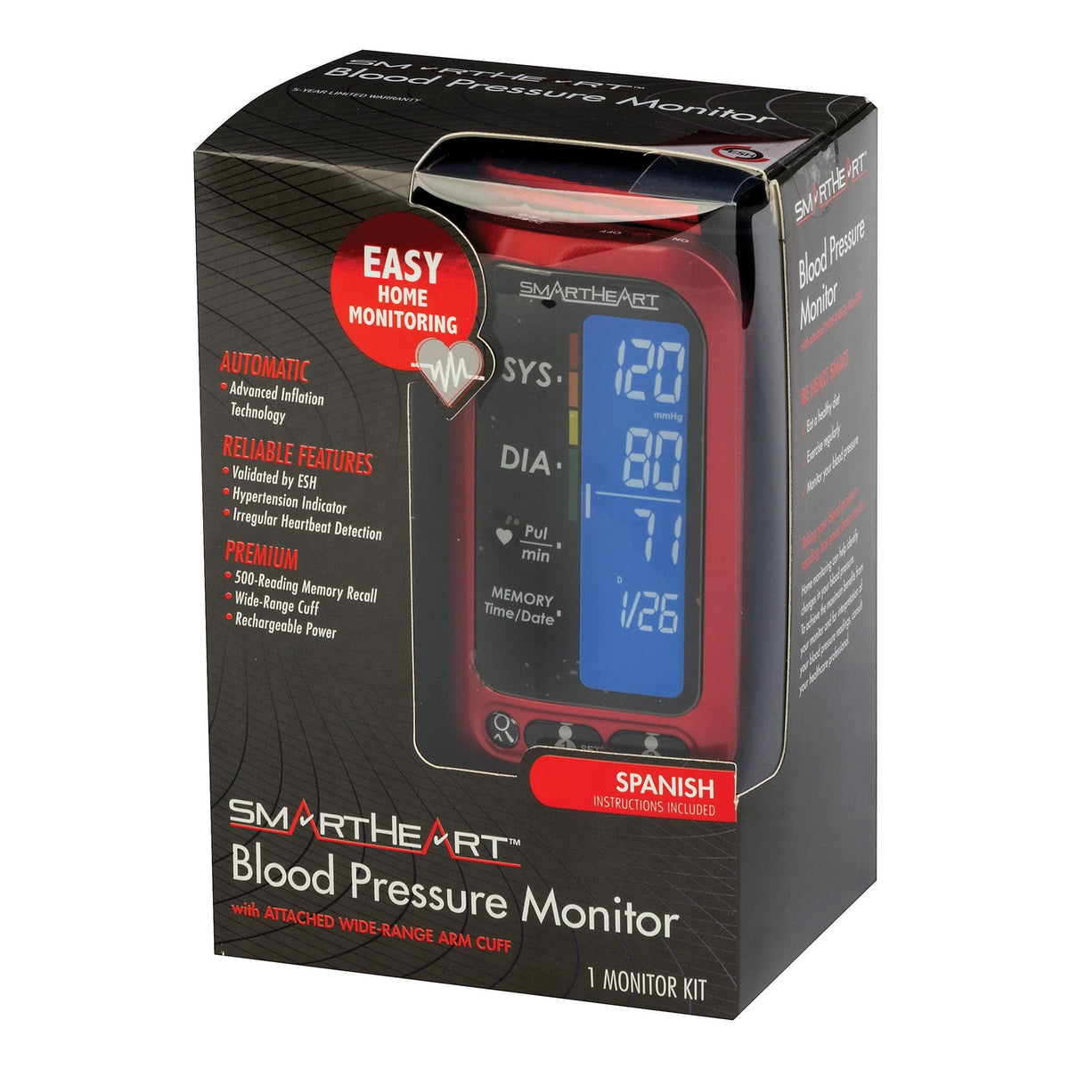 Automatic Digital Blood Pressure Monitor Black U644058